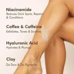 mCaffeine Coffee Body Scrub Mask with Niacinamide for Tan Removal & Depigmentation | Reduces Dark Skin Patches, Nourishes & Hydrates | De-Tan Body Mask for Women & Men | Natural & 100% Vegan - Fast UK Delivery - Image 4