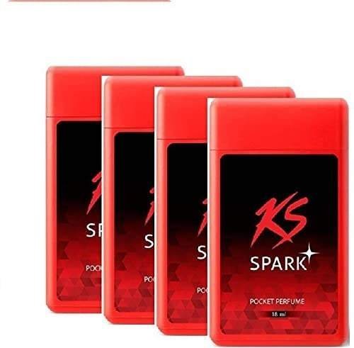 uk41ErVhxMOJL-1-1.jpg Kamasutra KS Spark plus Pocket Perfume 18ml-Pack of 4 Pocket Perfume - For Men & Women (72 ml, Pack of 4) - Fast UK Delivery - Image 1
