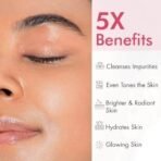 mCaffeine CLEAR GLOW 1% Kojic Acid Daily Brightening Face Wash with Glutathione For Dark Spots & Pigmentation |Brightens Skin |Face Wash For Men & Women | Non-Drying, Fragrance Free - 100ml - Fast UK Delivery - Image 7