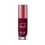 LAKME 9To5 P+G Glossy Finish Nail Color Smokey Crimson 6Ml - Fast UK Delivery
