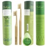 Gaia Guy Natural Bristle Bamboo Toothbrush Family Pack (NO Nylon - Boar Hair ONLY) - Totally Compostable & Biodegradable Boar Bristle and Bamboo Toothbrushes - Zero Waste - 4 Kids and 4 Adults - Fast UK Delivery - Image 7