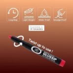 Fashion Colour Glossip Non-Transfer Lipstick | Long-Lasting 12 Hours Stay | Retractable Lip Crayon | One Swipe Application | Available in 19 Vibrant Shades (Mellow Maroon) - Fast UK Delivery - Image 6