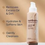 mCaffeine Kombucha Hydrating Face Cleanser with Hyaluronic Acid | Gentle Cleanser for Intense Hydration & Soft Skin | Removes Oil & Dirt | Antioxidant-rich Face Wash for Women & Men | 100ml - Fast UK Delivery - Image 3