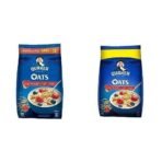 Quaker Oats 2Kg|Rolled Oats Wholegrain & Oats 1Kg, Rolled Oats Natural Wholegrain, Nutritious Breakfast Cereals, Dalia Porridge, Easy To Cook - Honey - Fast UK Delivery - Image 2