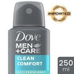 Dove Men+Care Clean Comfort Dry Spray Antiperspirant Deodorant, Up To 48 hrs Protection From Sweat & Odour, Dermatologically Proven, Soothes & Moisturises Skin, Long-Lasting Crisp Fragrance, 250 ml - Fast UK Delivery - Image 3