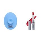 Glam 21 Silicone Face Cleanser Scrubber (Small) Long Lasting Non-Transfer Lipstick|Creamy Matte Formula - 2.8gm|Give Me Red-03 - Fast UK Delivery