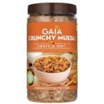Gaia Crunchy Muesli Fruit and Nuts a Mix of Wholesome Breakfast Cereals Packed with Fibre, Iron and Antioxidants Serves As the Nourishing, Tasty Breakfast Option. 1KG Jar Pack - Fast UK Delivery - Image 2