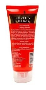 Jovees Herbal De-Tan Face Pack | Contains Wheat Germ and Carrot | For Tan Removal and Skin Revitalization | Bright and Glowing Skin | 100% Herbal | Paraben And Alcohol Free | 100gm - Fast UK Delivery - Image 3