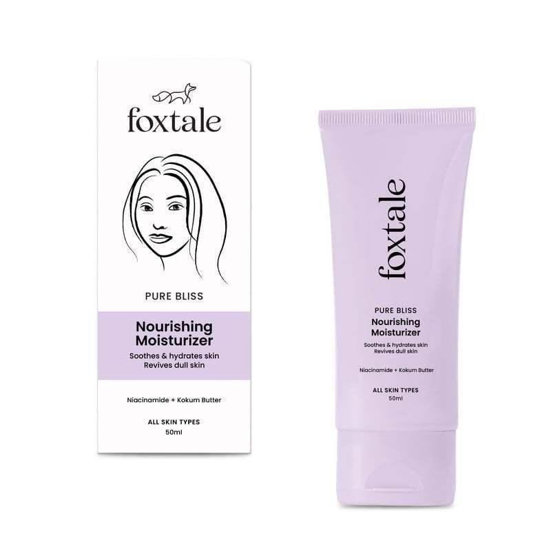 uk41GHMj60MQL-1-1.jpg Foxtale Nourishing Face Moisturizer with Niacinamide for 24 Hr Hydration, Lightweight & Non-Sticky, For Soft & Glowing Skin, Men & Women, All Skin Types, 50 ml - Fast UK Delivery - Image 1