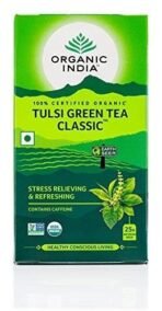 Organic India Tulsi Green Tea Lemon Ginger 25 TB + Organic India Tulsi Green Tea Classic - 25 Tea Bags - Fast UK Delivery - Image 6