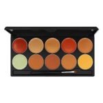 Fashion Colour Studio Finish HD Foundation Palette- 10 High Definition Cream Makeup Shades - Fast UK Delivery