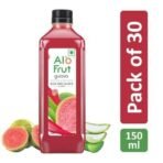 Alo frut Guava Fruit Drink with Tasty Aloevera Chunks & Juice | Goodness of Fruits and Aloevera | Ready-to-Serve Fruit - 150 ml (Pack of 30) - Fast UK Delivery - Image 3