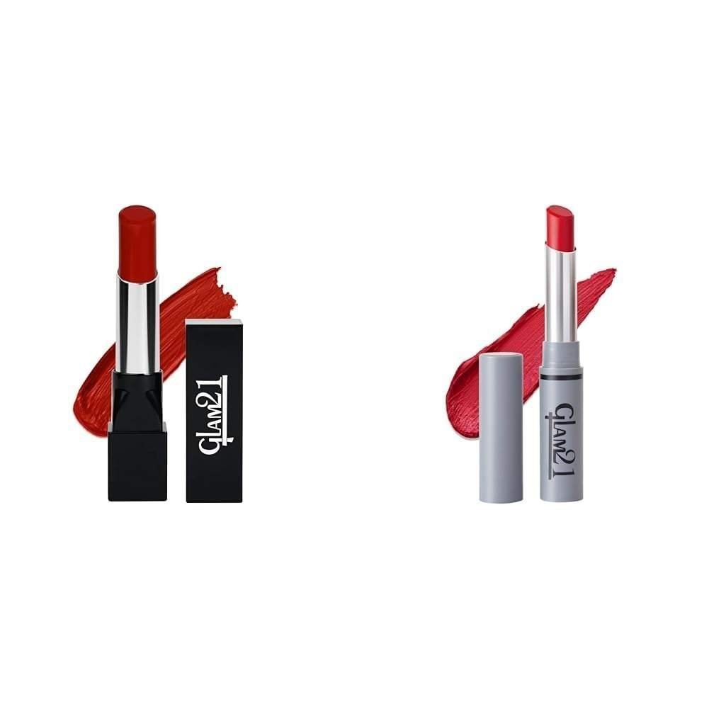 uk41GXPu7jjL-1.jpg Glam 21 Ultra Velvet Lipstick | Long-lasting stay on lips | Lovely matte finish | 2.5gm | Orange Red-15 & Glam21 Long Lasting Non-Transfer Lipstick|Creamy Matte Formula - 2.8gm|Give Me Red-03 - Fast UK Delivery - Image 1