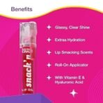 SWISS BEAUTY Craze Snack'N Nourishing Lip Oil | With Vitamin E And Hyaluronic Acid | Gives Glass -Like Shine | Shade- Apple Tart, 4.5Ml, Pink - Fast UK Delivery - Image 5