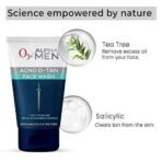O3+ Alpha Men Acno D-Tan face wash With Tea Tree 100 gram + O3+ Alpha Men Energy White Charcoal Face Sheet Mask 30gm - Fast UK Delivery - Image 5