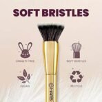 MARS Artist's Arsenal Professional Foundation Flat make up Brush | Feather Soft Touch | Precise Synthetic Bristle | Luxe Packaging flat straight makeup brush (Golden) - Fast UK Delivery - Image 5