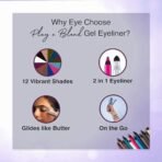 Hilary Rhoda Play n Blend Gel Eyeliner | One Stroke Application | Highly Pigmented | Matte & Shimmer Finish | 2 in 1 Smudger + Eyeliner | Butter Smooth Texture | 1.5g - (Purple Drama | Shade 12) - Fast UK Delivery - Image 7