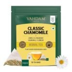 VAHDAM, Chamomile Herbal Tea Bags (50 Count) Caffeine Free, Non-GMO, Gluten-Free | 100% Pure Herbal Tisane - Sweet & Floral | Whole Loose-Leaf Tea Bags | Resealable Ziplock Pouch - Fast UK Delivery - Image 2