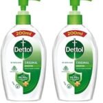 Dettol Original Germ Protection Alcohol based Hand Sanitizer Pump, 200ml (Pack of 2) - Fast UK Delivery