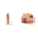 Glam 21 Velvet Touch Oil Control Silk Foundation|Waterproof, High Coverage|SPF 35 Long Lasting|Almond-50gm & Floral Hues 9 In 1 Eyeshadow Palette Highly Pigmented Smudge-Proof (7.5 gm) 06- Sunflower - Fast UK Delivery