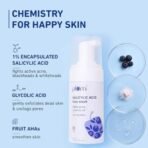 Plum 1% Encapsulated Salicylic Acid Foaming Face Wash | Fights Active Acne, Blackheads & Breakouts | with Glycolic Acid & Fruit AHAs | All Skin Types | Creamy Face Cleanser for Women & Men | 110ml - Fast UK Delivery - Image 3