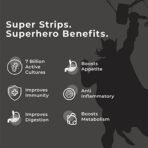 Wellbeing Nutrition Marvel Thor Melts | Active Probiotics & Prebiotics for Kids (6+) to Improve Digestion, Immunity & Gut Health | Kids Health Supplement | Sweet Cherry Flavor (30 Oral Strips) - Fast UK Delivery - Image 3