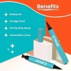 SWISS BEAUTY Craze 2-N 1 Gel Semi-Matte Eyeliner With Wing Stamp | Waterproof And Smudgeproof Eyeliner With Fine Tip For Precise Application | Black, 2.8Ml - Fast UK Delivery - Image 5