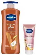 Vaseline Gluta-Hya Dewy Radiance & Vaseline Cocoa Glow Lotion - Fast UK Delivery - Image 2