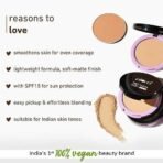 Plum Legit Matte Talc-Free Compact With SPF15 | Lightweight | Even Coverage | 100% Vegan & Cruelty Free | Olive Gleam - 127Y - Fast UK Delivery - Image 3