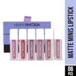 Hilary Rhoda Matte Minis Lipstick | Infused with Vitamin E, Jojoba Oil & Rosehip Oil | 12-Hour Stay | Smudge-Proof & Waterproof Lipstick | Non-Sticky | Set of 6 | 1.2 ml - Fast UK Delivery - Image 3
