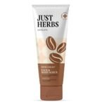 Just Herbs Coffee Body Scrub Walnut Exfoliating Detan Face & Body Scrub for Blackheads, Whiteheads, Removes Tanning & Glowing Skin - For Men & Women 100 Ml - Fast UK Delivery - Image 2