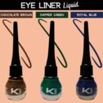 KINDED Eye Liner Liquid Waterproof Smudgeproof Longlasting Insta Bold Look Intense Colour Pigments Quick Drying Eyeliner Combo (5 ml, Matte Finish, Chocolate Brown, Royal Blue & Dapper Green) - Fast UK Delivery - Image 3
