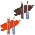 KINDED Liquid Lip Colour Vitamin E Enriched No Transfer Waterproof Long Stay Lipsticks Lip Gloss Set for Girls Women (Pack of 2, 6 ml each, Matte Finish, Shades Choco Brown & Sangria Orange) - Fast UK Delivery - Image 2