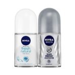 Nivea Deodorant Roll On, Fresh Natural for Men, 50ml And Deodorant Roll On, Silver Protect for Men, 50ml - Fast UK Delivery - Image 2