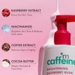 mCaffeine Brightening SPF 50 PA+++ Body Sunscreen Lotion | Instant Cooling, De-tan Body Lotion with Vitamin C Rich Raspberries & Niacinamide | Lightweight, Non-sticky Sun Protection - 200ml - Fast UK Delivery - Image 7