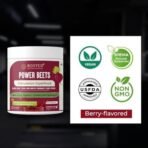Rooted Actives Power Beets (250 g) - Organic Beet root powder with L arginine, L Carnitine, BCAA, Reservatrol & Stevia | Heart, Endurance, Nitric oxide booster| Beets Powder Supplement & Pre Workout - Fast UK Delivery - Image 4