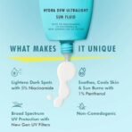 mCaffeine Hydra Dew Ultralight Sun Fluid SPF50 PA++++ UVA/UVB Blue Light Protection|Water Like Glow Texture|Lightweight, Non-Sticky, Quick Absorbing|No White Cast|All Skin Types|For Men/Women - 50ml - Fast UK Delivery - Image 5