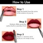 FASHION COLOUR Kissproof Non Transfer Lipstick | Water Resistant & Smudge Proof | Non-Drying | Lightweight | Long Stay Upto 15Hrs | Caramel - Fast UK Delivery - Image 7