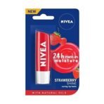 NIVEA Lip Balm, Fruity Strawberry Shine And NIVEA Lip Balm, Fruity Peach Shine,4.8 g (Pack of 2) - Fast UK Delivery - Image 3