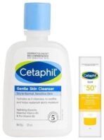 Cetaphil Gentle Skin Cleanser 125 ml Hydrating with Niacinamide Vitamin B5 Combination Skin Sun Spf 50 Sunscreen Very High Protection Light Gel Water Resistant Vitamin E 50 Ml Pack Of 1 - Fast UK Delivery - Image 2