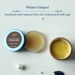 Blue Nectar Shubhr Chocolate & Vanilla Lip Balm & Gloss with Ghee for Dry Chapped Lips | 100% Ayurvedic | Paraben & Sulphate Free (10g, 12 Herbs) - Fast UK Delivery - Image 3