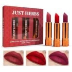 Just Herbs Ultra Matte Bullet Lipstick Nourishing Non Drying and Long Stay Lipsticks for Women (Deeps & Reds, Set of 3) - Fast UK Delivery - Image 2