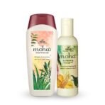 moha: Herbal Shower Gel 200 ml And Rejuvenating Massage Oil 200ml Combo | Soft Supple and Moisturised Skin with Aloe, Tea Tree, Neem and Orange | Herbal Body Wash Gel and Massage Oil - Fast UK Delivery - Image 2