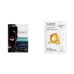 O3+ ALPHA MEN Energy White Charcoal Face Sheet Mask 30g with Charcoal & Hydrating Hyaluronic to Purify & Brighten Skin & O3+ Facialist Radiant Face Sheet Mask (30g) Combo - Fast UK Delivery