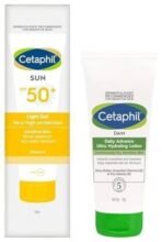 Cetaphil Combination Skin Sun SPF 50 Sunscreen - Very High Protection, Light Gel, Water Resistant, Vitamin E, 50 ml (Pack of 1) & DAM Daily Advance Ultra Hydrating Lotion for Dry Skin, 30 g. - Fast UK Delivery - Image 2