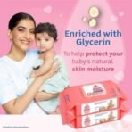 Johnson's Baby Wet Wipes | 504 Wipes | Alcohol & Soap Free | Prevents Rashes & Redness | with 3X Moisturising Lotion | As Mild as Pure Water | Enriched with Glycerin | - Fast UK Delivery - Image 7