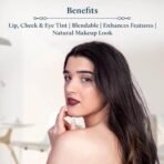 Blue Nectar Lip Tint Stain for Luscious Tinted Lips | Natural Blackberry Lip Moisturizer for Dry Skin | Organic Lip, Cheek & Eye Tint (10g) - Fast UK Delivery - Image 4