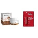 Just Herbs Skin Whitening Face Cream With SPF 30+ Saffron and White Lotus Radiance Booster Cream- 50g & Just Herbs Tinted Lip Balm 4 g (Cherry) Combo - Fast UK Delivery - Image 2