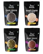 True Elements Edible Seeds Combo 700G (Chia Seeds 150G + Sunflower Seeds 150G + Pumpkin Seeds 150G + Flax Seeds 250G) - Healthy Seeds | Seeds For Eating - Fast UK Delivery - Image 2