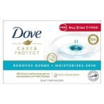 Dove Care & Protect Moisturising Cream Beauty Bathing Bar, 100 g (Buy 3 & Get 1 Free) - Fast UK Delivery - Image 2